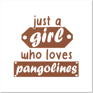 Pangolin girl pangolin women love motif Posters and Art